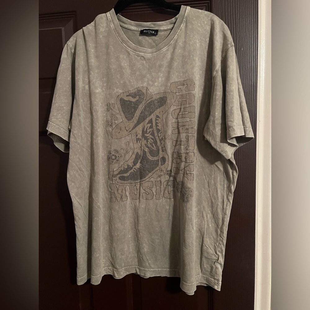 ZUTTER Country Music Graphic T-Shirt - Green